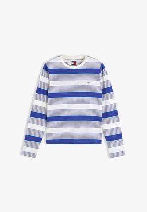 Tommy Jeans, TJW REG ESS JERSEY LS TEE EXT - T-shirt à manches longues - off white/noble blue