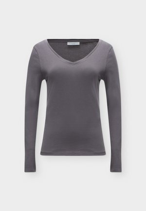 Marc O'Polo DENIM, V NECK - Μπλούζα με μακριά μανίκια - light graphite