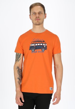 Denim Factory, SURFER VAN TEE - T-shirt print - orange