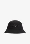 LINEAR LOGO EMBROIDERY TWILL BUCKET HAT - Hattu - black