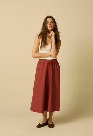 Sissy-Boy, SISSY-BOY POPELINE-ROCK - DUNKELLILA - A-line skirt - d.rood