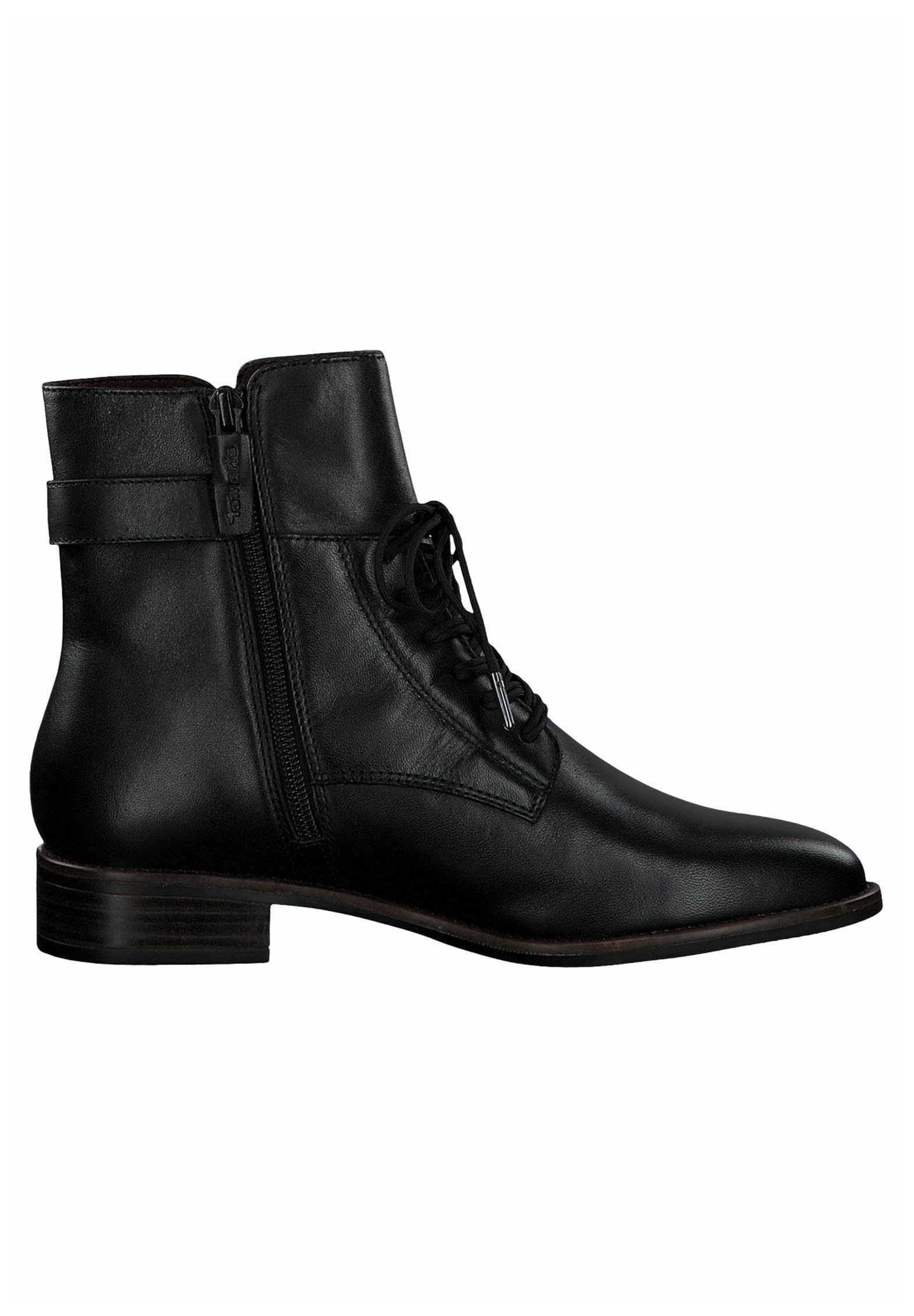 Tamaris Botines con cordones - black leather/negro - Zalando.es
