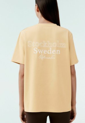 Next EMBROIDERED CITY BACK GRAPHIC  - Tricou cu imprimeu - butter yellow