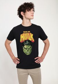 Marvel AVENGERS HULK FACE - T-shirt z nadrukiem