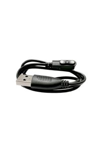 Cavo USB con un connettore e una custodia in plastica nera; cavo flessibile nero; presenta un interruttore sul lato con due fori visibili.