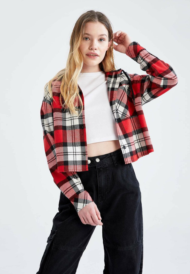 Damen Kleider | DeFacto SHACKET Hemdbluse red/rot - PC55557 Damen Kleider | DeFacto SHACKET Hemdbluse red/rot - PC55557