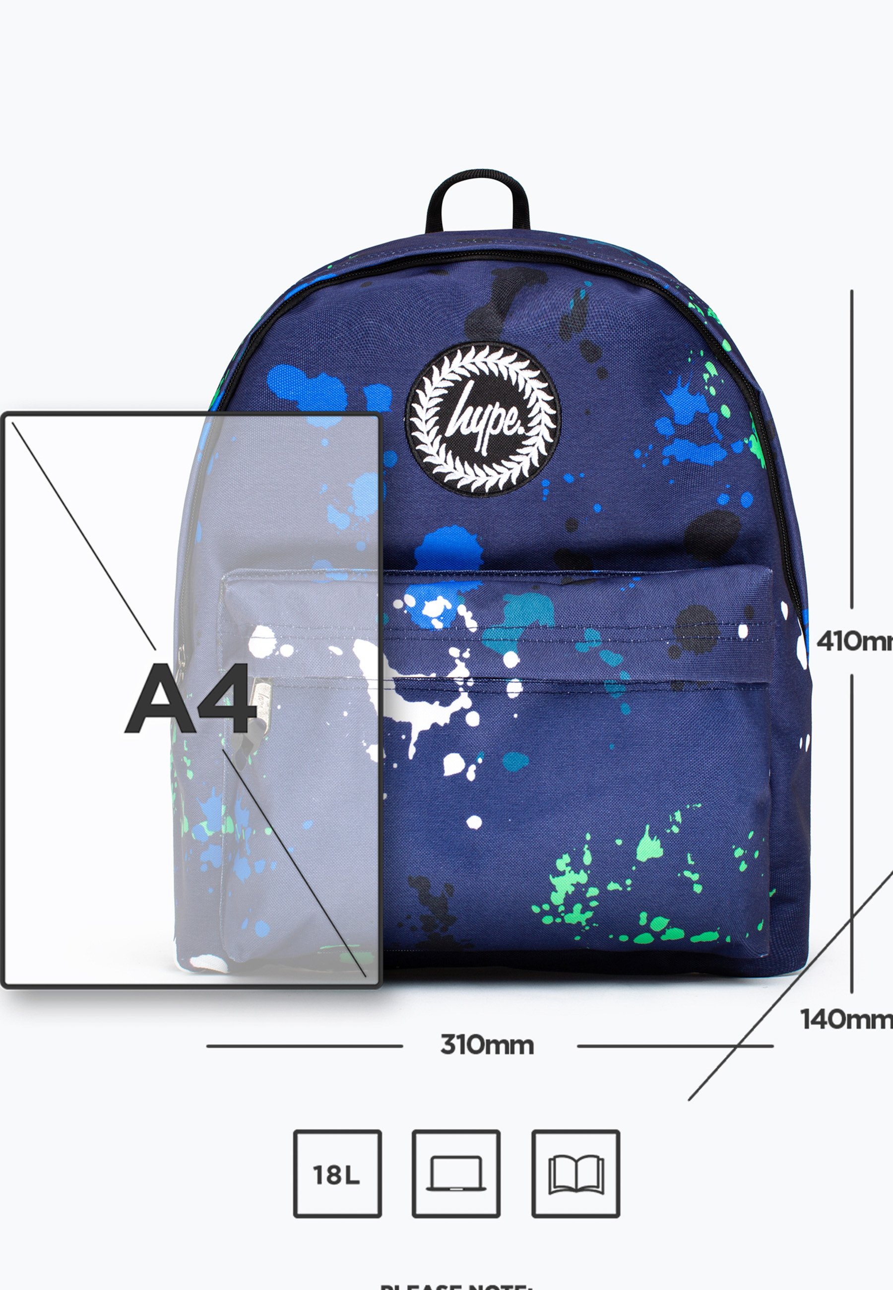 Hype LARGE SPLAT - Rucksack - blue 