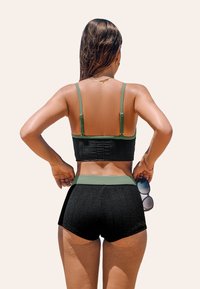 Cupshe HIGH WAISTED COLOR CLASHING SET - Bikini - black