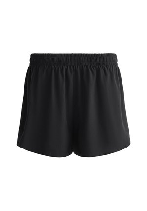 Svarta idrottsshorts med en elastisk midja. Tillverkade av slät, lättviktsmaterial, med en löst sittande passform och utan mönster eller detaljer.