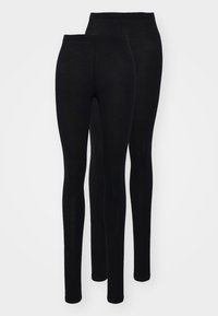 PCAMELIA 2 PACK - Leggings - Trousers - black