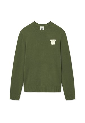 TAY AA LOGO KNIT PULLOVER - Pullover - army green