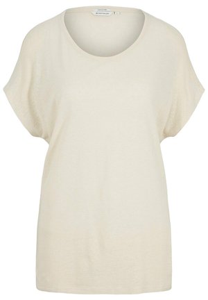 T-shirt med print - beige