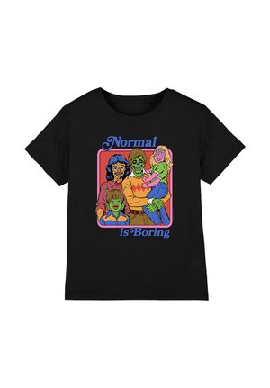 Cotton Soul, STEVEN RHODES NORMAL IS BORING - Print T-shirt - black