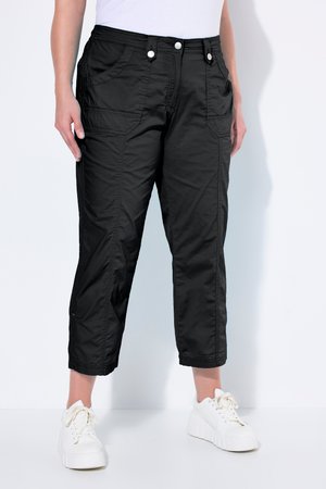 Ulla Popken 7/8 RETROUSSABLE POCHES - Housut - black