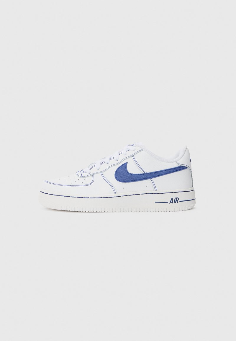 Nike Sportswear - AIR FORCE 1 UNISEX - Matalavartiset tennarit - white/deep royal blue, Suurenna