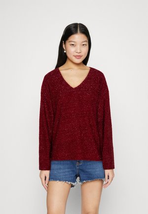 VILA VIMELISA V NECK - Džemper - beet red