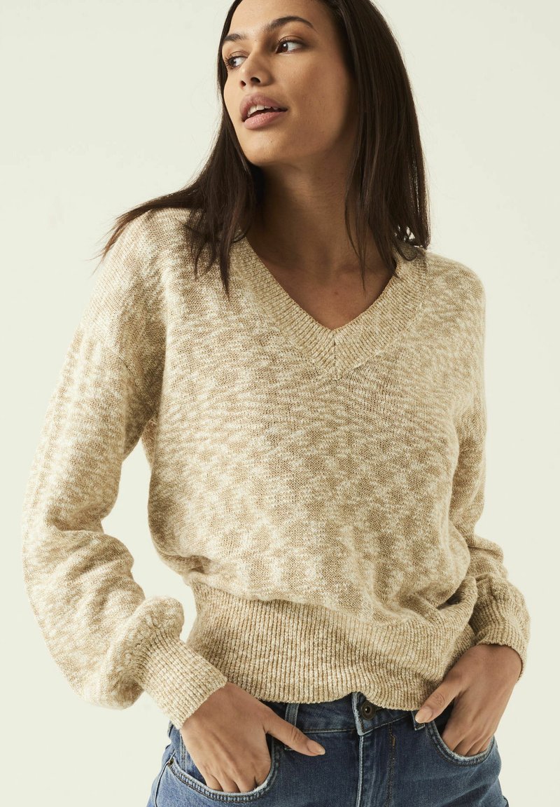 Damen Strickjacken | Garcia Strickpullover iced coffee/beige - GR78663 Damen Strickjacken | Garcia Strickpullover iced coffee/beige - GR78663