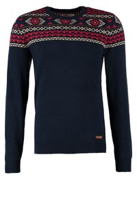 Pier One Stickad tröja - dark blue