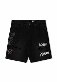 Bershka - Denim shorts - black Thumbnail Image 1