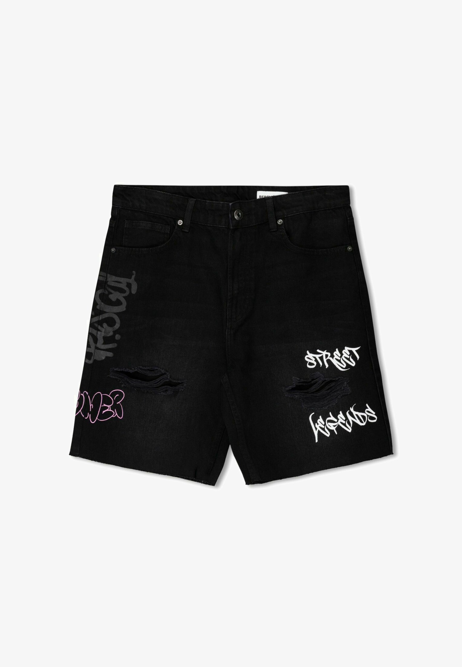 Bershka Shorts di jeans black/nero Zalando - Main Image
