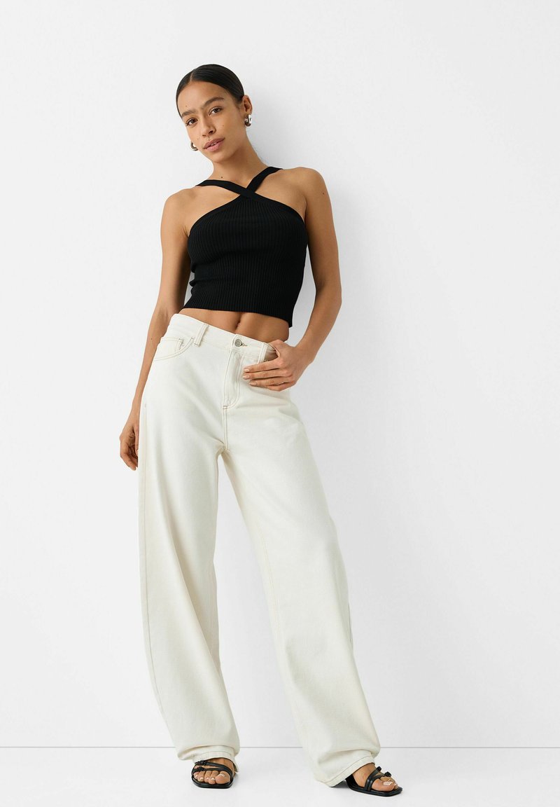 Bershka Top zwart Bershka Top zwart