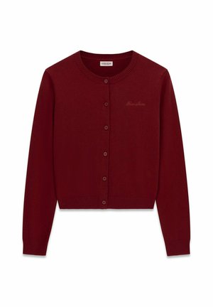 Guess, GJ LS CN SCRIPT EMB CARDI SWTR - Gilet - au vineyard red