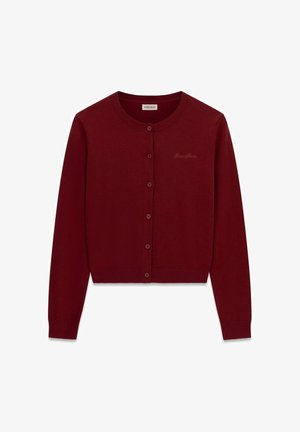 Guess, GJ LS CN SCRIPT EMB CARDI SWTR - Gilet - au vineyard red