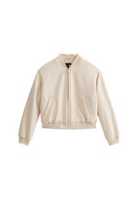 FAUX SUEDE - Giubbotto Bomber - stone