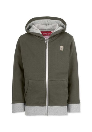 BASIC - Zip-up sweatshirt - olive