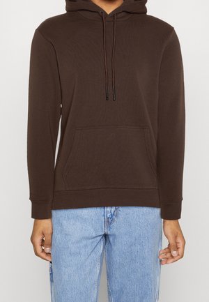Felpa con cappuccio - dark brown