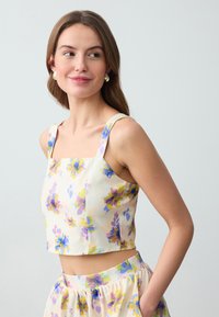 Jimmy Key FLORAL PATTERNED STRAPLESS   - Top - beige