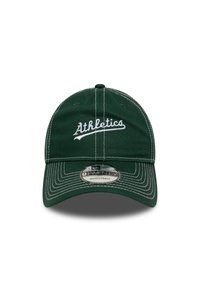 CONTRAST STITCH UNISEX - Cap - dark green/white