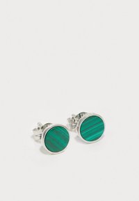 EVER MALACHITE - Oorbellen - white gold-coloured