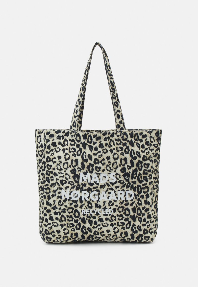 Mads Nørgaard BOUTIQUE AOP ATHENE BAG - Pirkinių krepšys - light brown/black