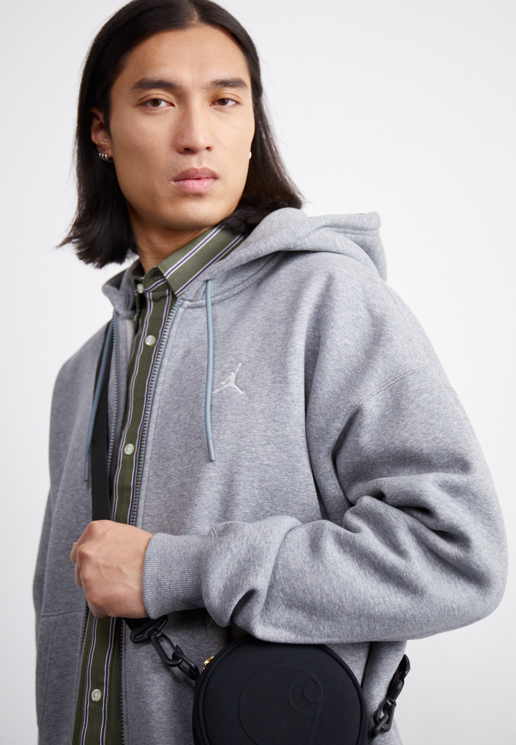 jordan button up hoodie