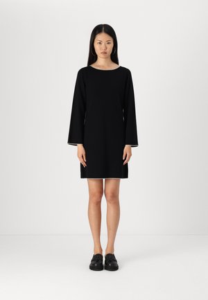OBJTHESS MINI DRESS - Strikket kjole - black
