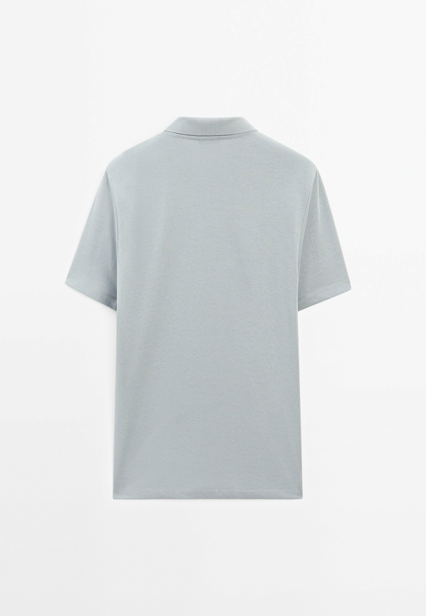 Massimo Dutti RELAXED FIT SHORT SLEEVE - Polo shirt - blue