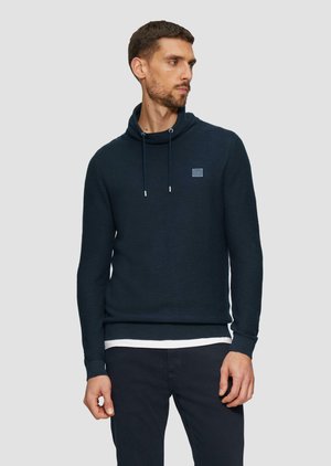 PULLOVER MIT SCHALKRAGEN - Sweater - navy