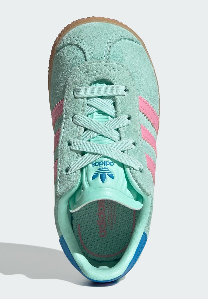adidas Originals GAZELLE COMFORT CLOSURE ELASTIC LACES KIDS - Trainers -  clear mint bliss pink bright blue/mint - Zalando.co.uk