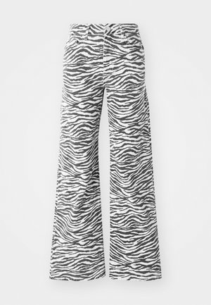 Gina Tricot Wide leg - black/white