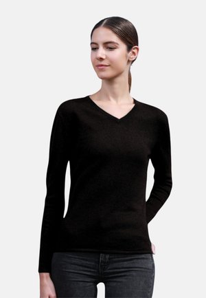 COL V - Pullover - noir