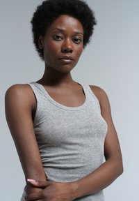 Seamless Basic BELLA - Top - grey melange