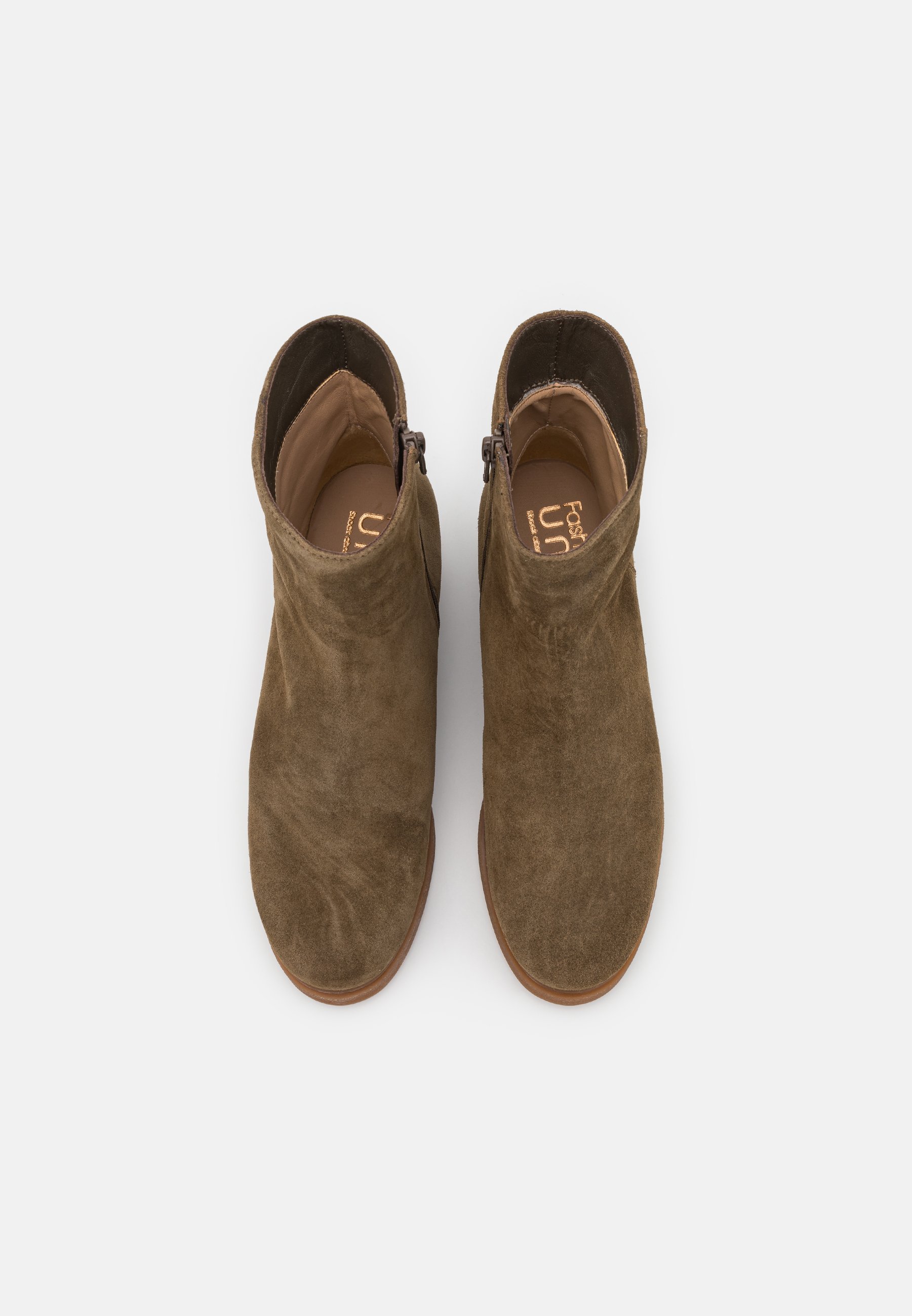 Unisa JUSTEL - Botines de cuña - hunter/caqui - Zalando.es