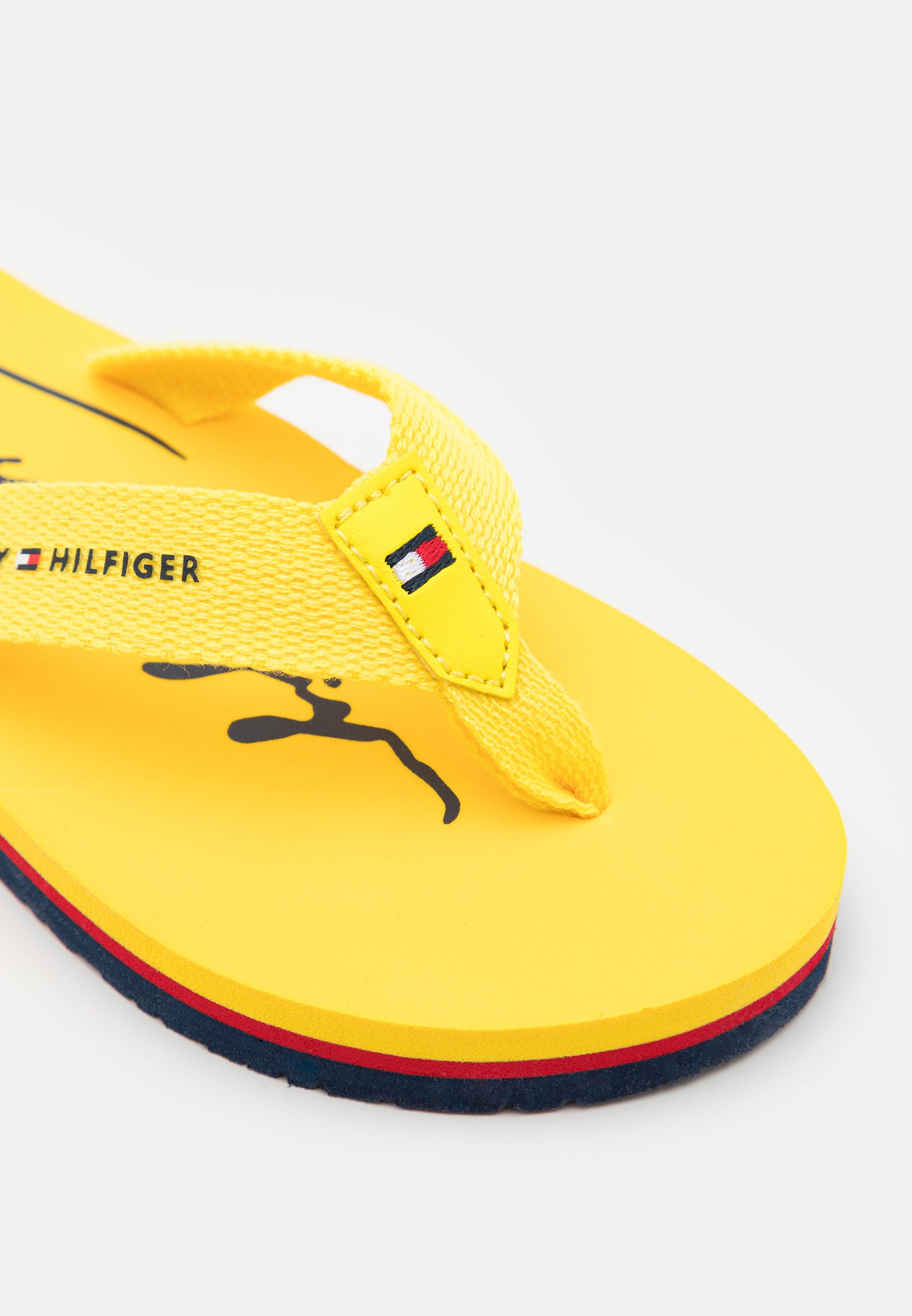 yellow tommy hilfiger flip flops