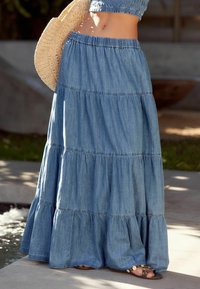 Next TIERED LIGHTWEIGHT - Maxisukňa - blue