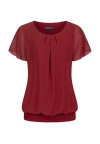 LAGIG MIT FLEDERMAUSÄRMELN - Pluus - wine red