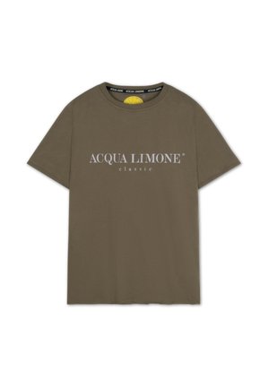 T-shirt med print - olive green