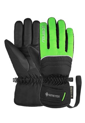 Reusch TEDDY GORE-TEX - Fingerhandschuh - black/neon green