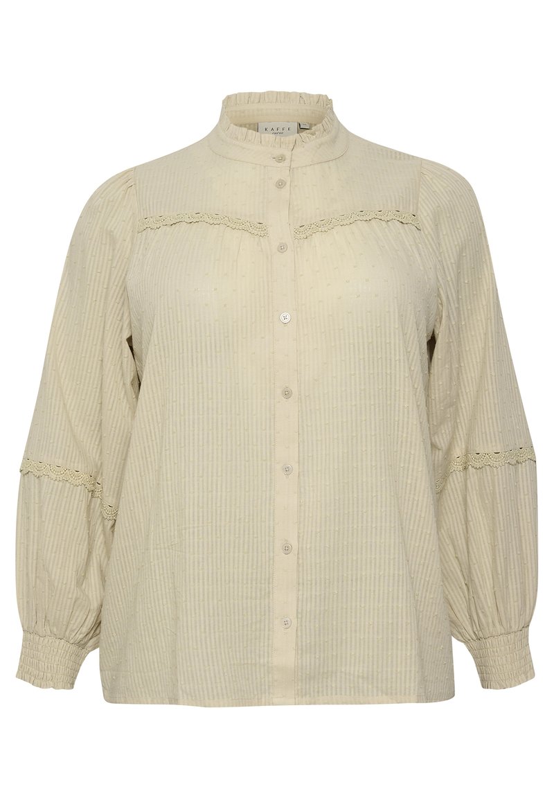 Kaffe Curve Overhemdblouse grijs Kaffe Curve Overhemdblouse grijs