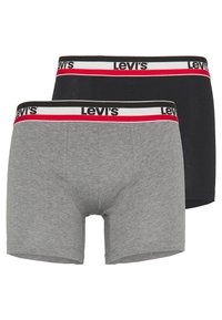Levi's® LOGO BOXER BRIEF 2 PACK - Calzoncillos - black/grey melange